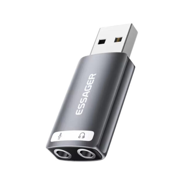 adapter Essager USB Sound Card External 3.5mm USB Adapter
