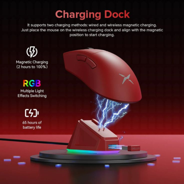 Delux M900 PRO 8KHz Wireless + Charging Dock