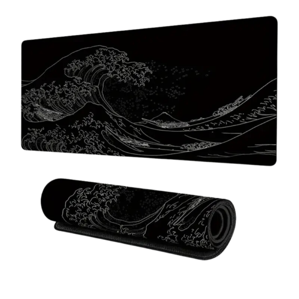 mousepad black Japan Black Sea Wave MousePad 90*40 CM