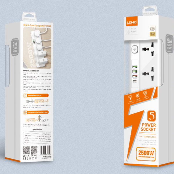 5 AC Outlets Universal Power Strip SC5415