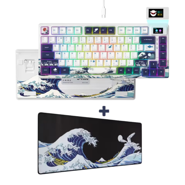 womier sk80 WOMIER SK80 White Switch + Mousepad 80*30 CM