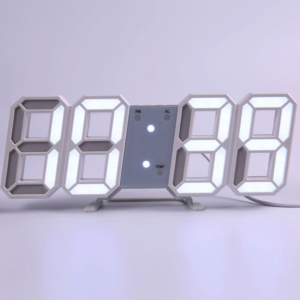 3D LED Digital Clock White light