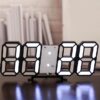 3D LED Digital Clock White light