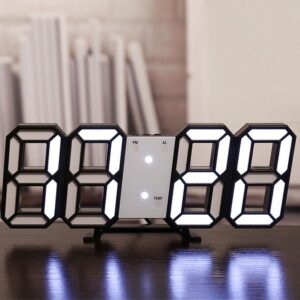 3D LED Digital Clock White light
