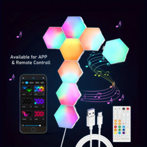 8pcs Smart Hexagon LED Wall Lights