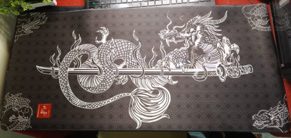 Dragon Black Gaming Mousepad 90 * 40 CM
