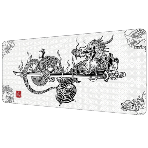 Dragon White Gaming Mousepad 90 * 40 CM