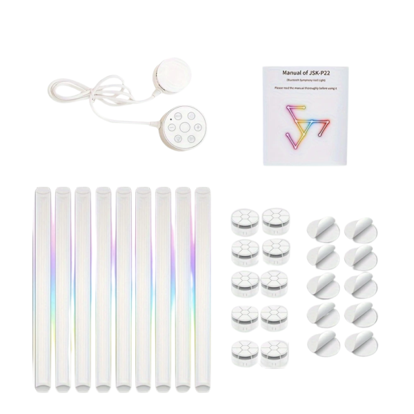 9 PCS Smart RGB LED Wall Light Strips