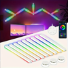 9 PCS Smart RGB LED Wall Light Strips