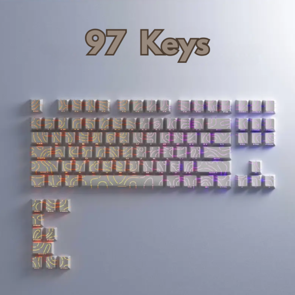 keycaps Luminous Contour Line Keycaps 97 keys