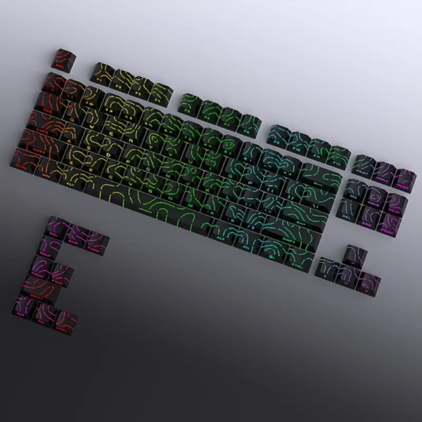 غد Luminous Contour Line Keycaps 97 keys