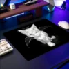 Glass Mousepad  Cat & Black Bat Wing 35x30cm