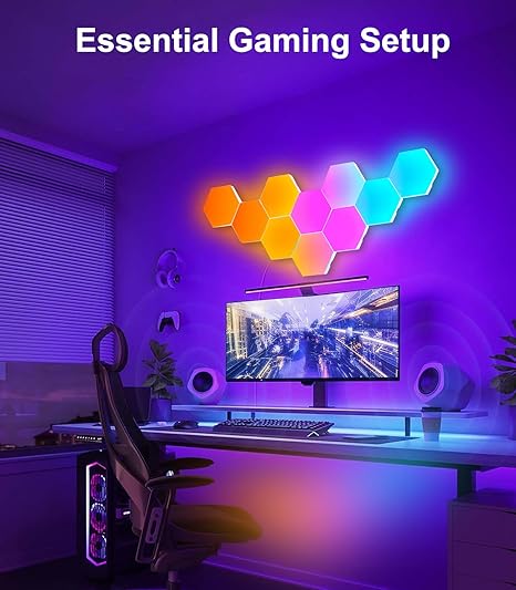 71sXJ3FnYYL._AC_SX466_ 10 Pcs Large Hexagonal LED Lights