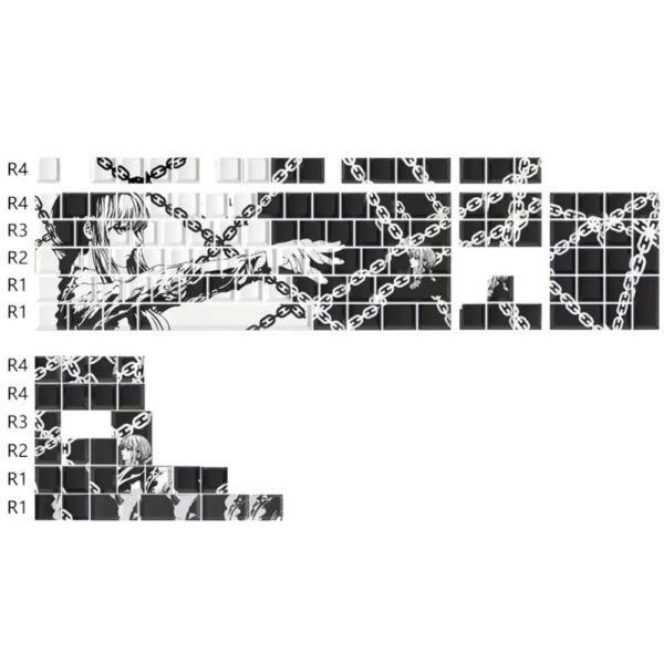 Anime Girl Chain Keycaps 130 Key