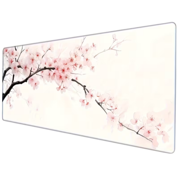 Featuring a Pink Cherry Blossom MousePad 90*40 CM