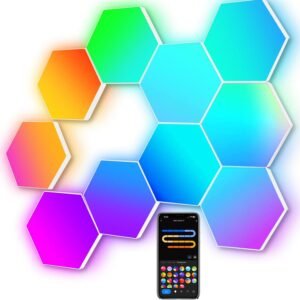 10 Pcs Large Hexagonal LED Lights