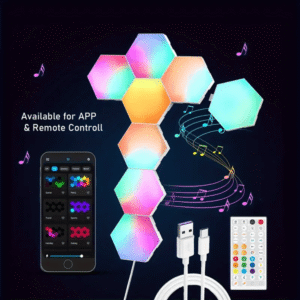 8pcs Smart Hexagon LED Wall Lights