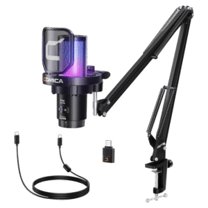 Comica Uni Pro Wireless Gaming Microphone + Boom Arm Stand
