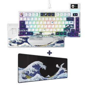 WOMIER SK80 White Switch + Mousepad 80*30 CM