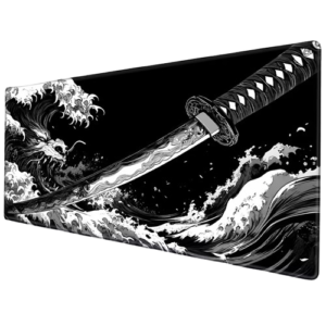 Wave and Japanese Katana 90 * 40 CM